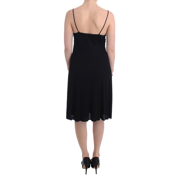 JOHN GALLIANO Black Jersey Spaghetti Strap Dress - Picture 6 of 7